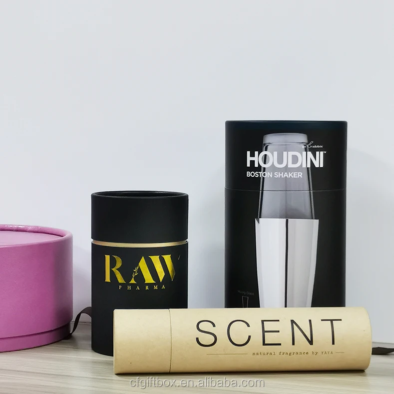 Custom Design Cardboard Circle Package Luxury Cylinder Packaging Tube Paper Round Box Gift Packing Print Label