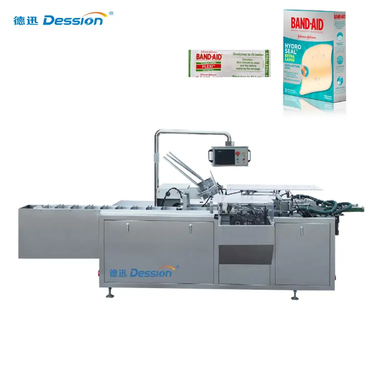 Full Automatic Flexible Fabric Waterproof Band-Aid Adhesive Bandages Cartoning Machine Small Box Packing Machine