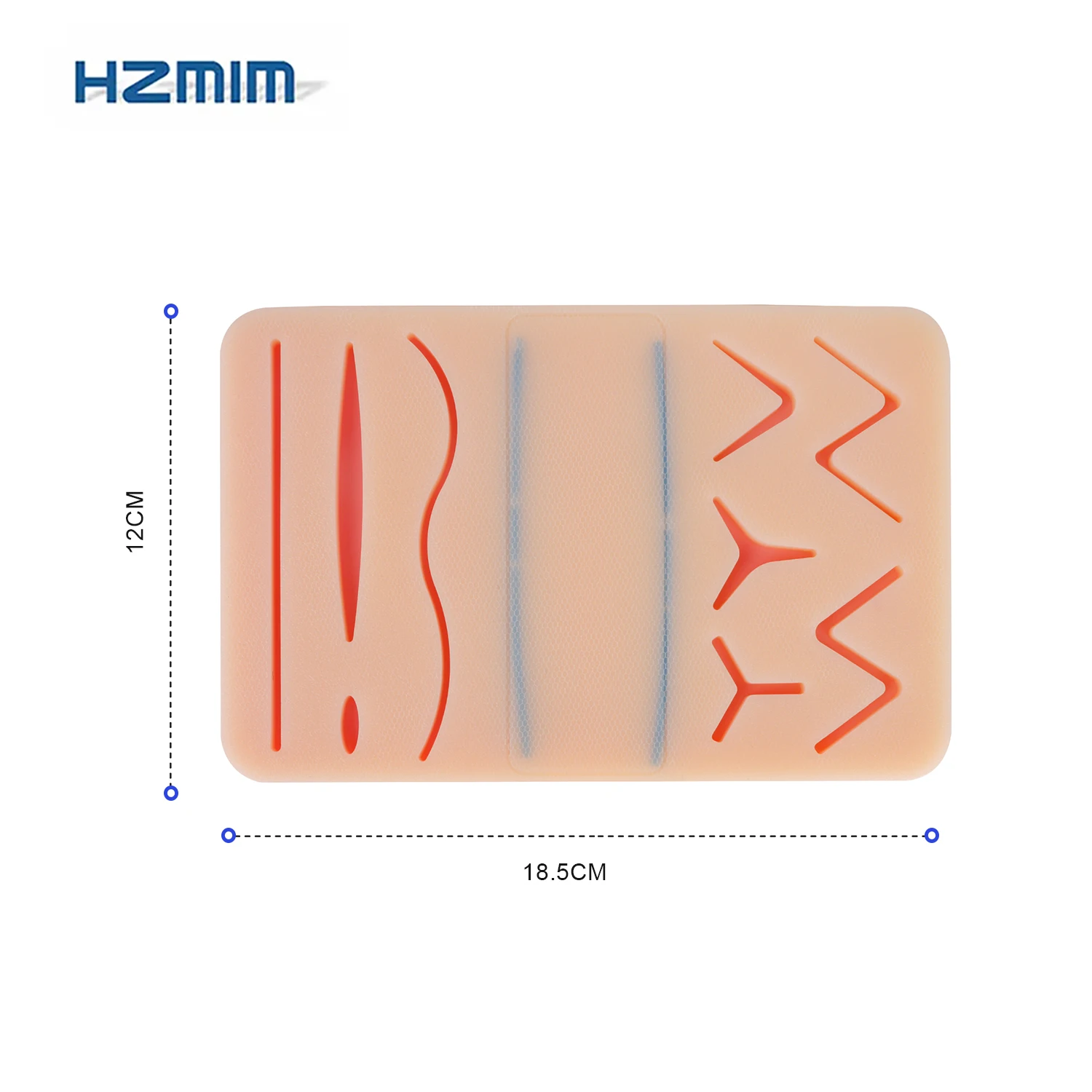 Multi-Functional Silicone Suture Practice and IV Injection Training Pad with 2 Veins for Medical Students and Doctors