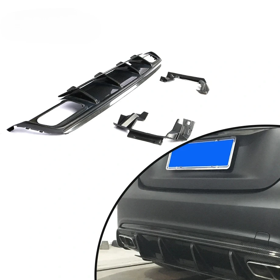 A45 Carbon Fiber Rear Diffuser Spoiler for Mercedes Benz W176 A250 AMG Style 2013 - 2018