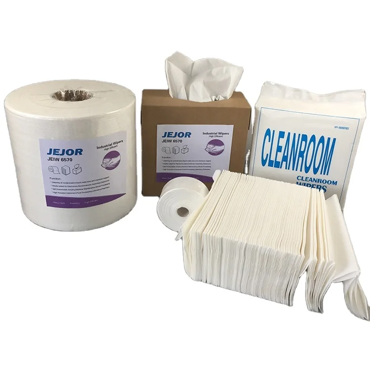 6x6 дюймов, древесная целлюлоза, полиэстер, 50 г/м2, без ворса, нетканый Промышленный Очиститель бумаги Wip0609