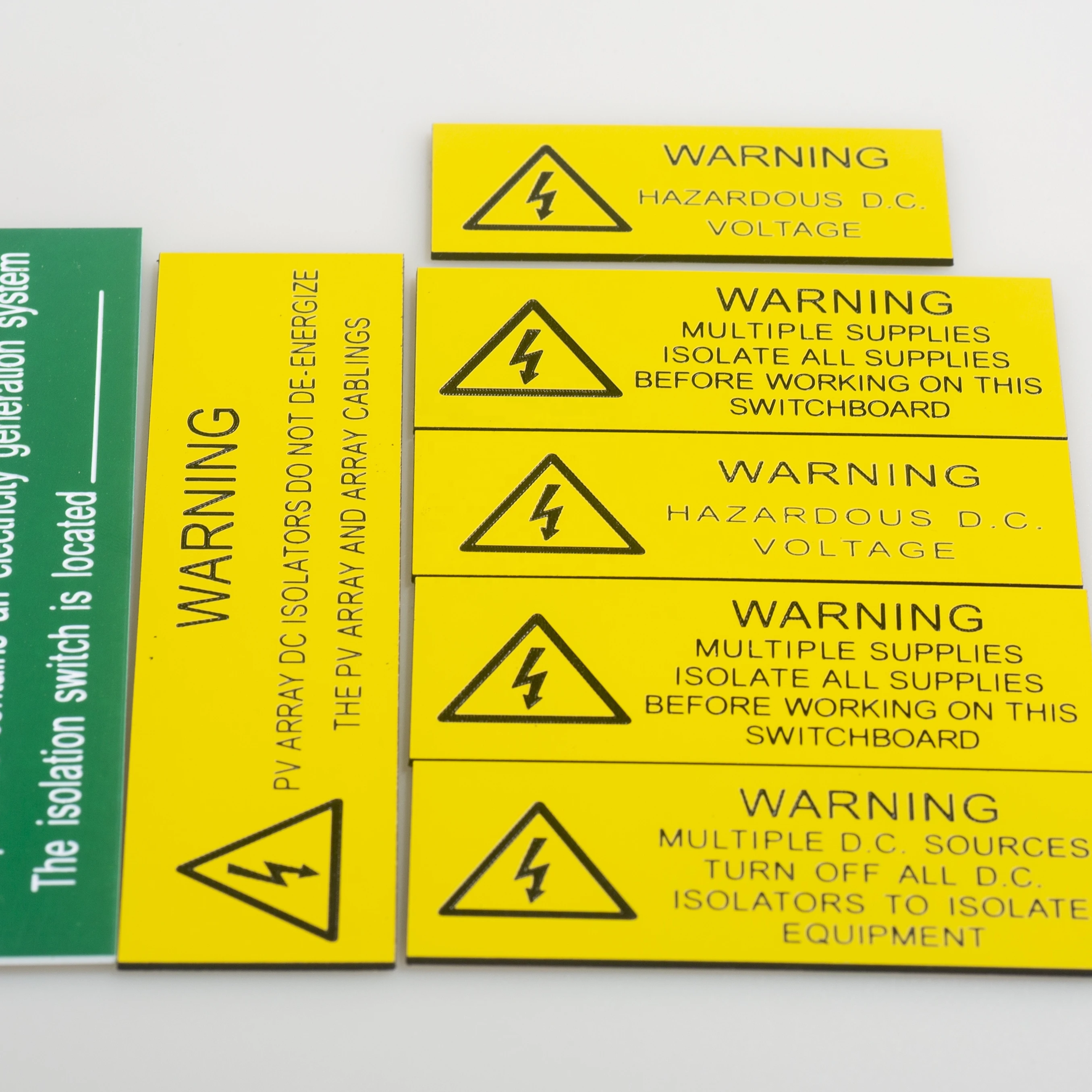 custom ABS plastic sheet for engraving traffolyte label with 3M adhesive