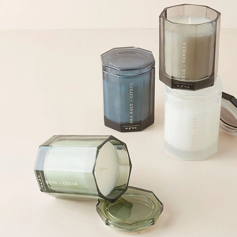 Home Decorative Luxury Private Label Colourful Chakra Crystal Gemstone Scented Candles