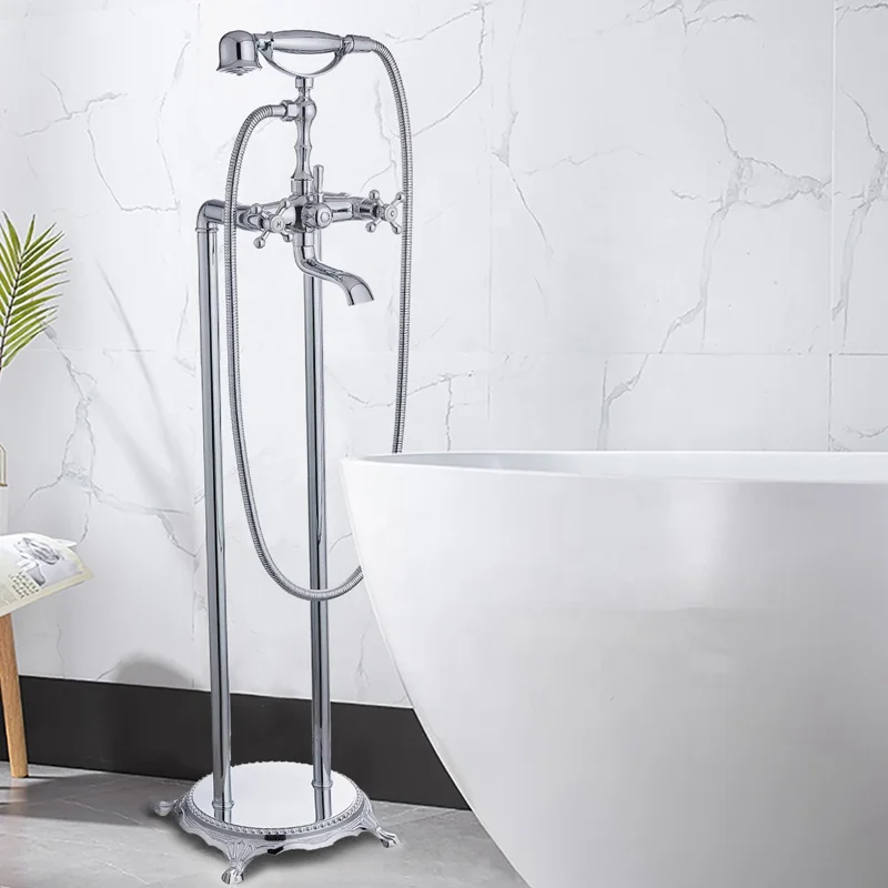 freestanding Bathtub Shower Faucets floor tub bath showers bathroom taps Shower Mixer Tap bathtub faucet set baignoir douche