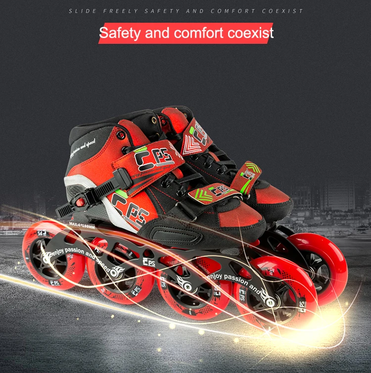 Оптовая продажа мужские и женские популярные большие колеса прочные гоночные ролики из углеродного волокна для скоростного катания по льду взрослых