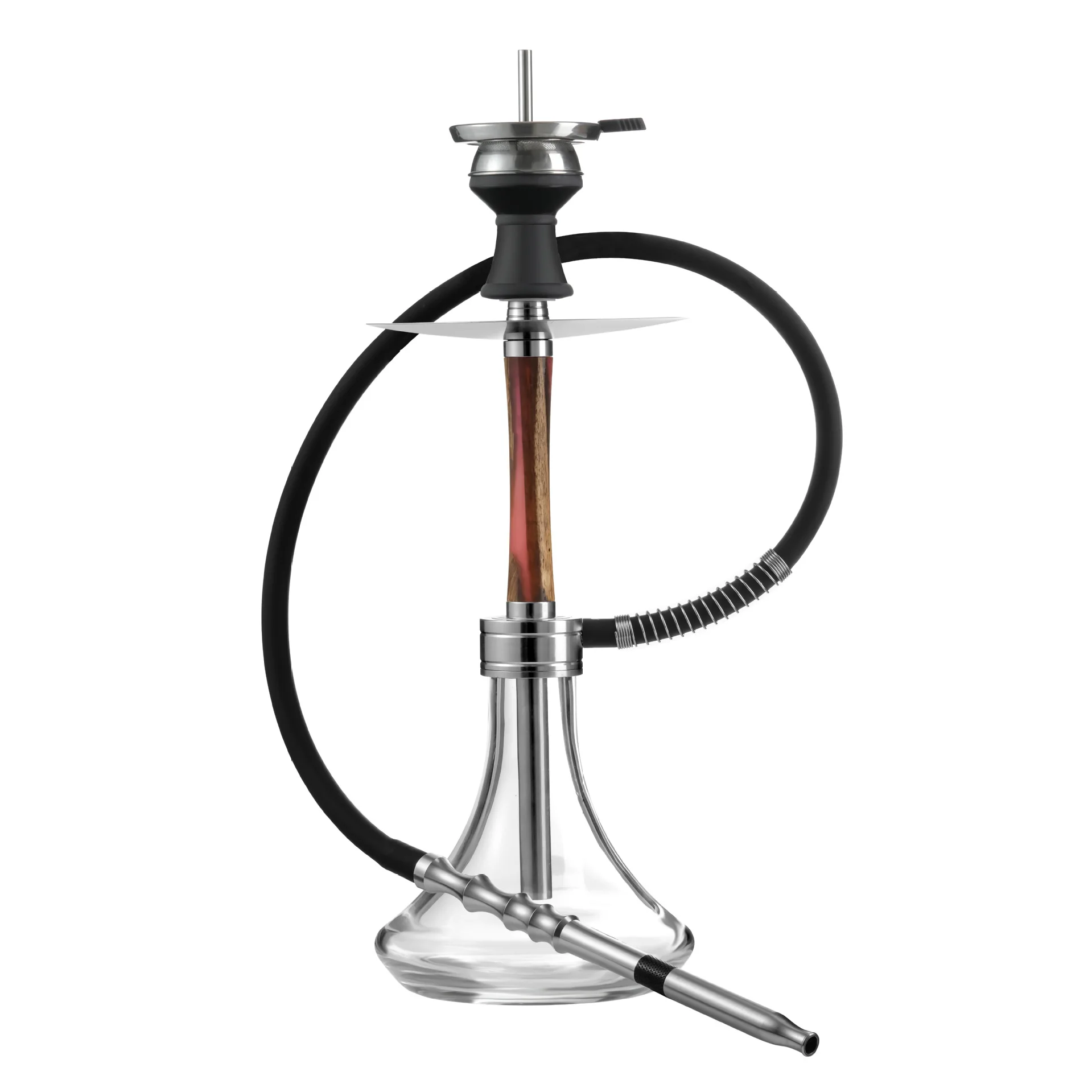 Custom Russia Hot Selling Stainless Steel Narhuile Set Gift Box Soft Smoke Shisha Hookah