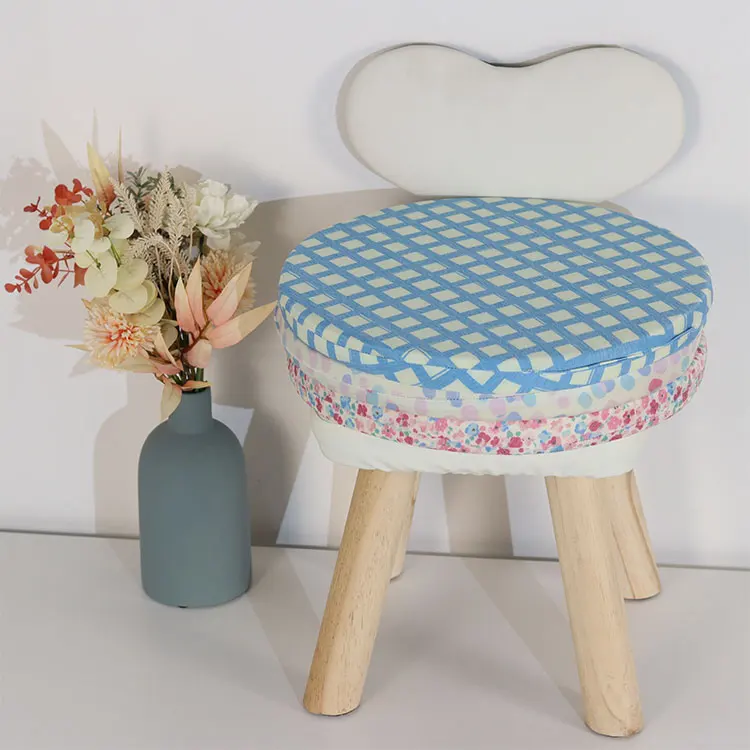 Cool fiber Small Round Stool Bar Pad,High Stool Chair Pads Non Slip Kitchen Dining Seat Cushions Bar Chair Cushion Set