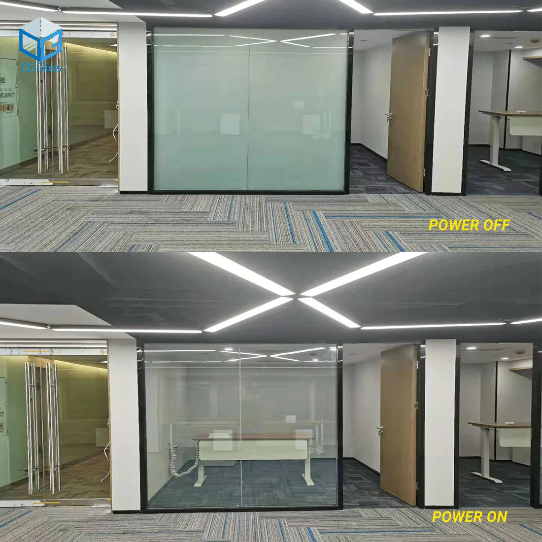 Factory direct sale temppered glass remote control electrically smart glass for window partition wall shower door