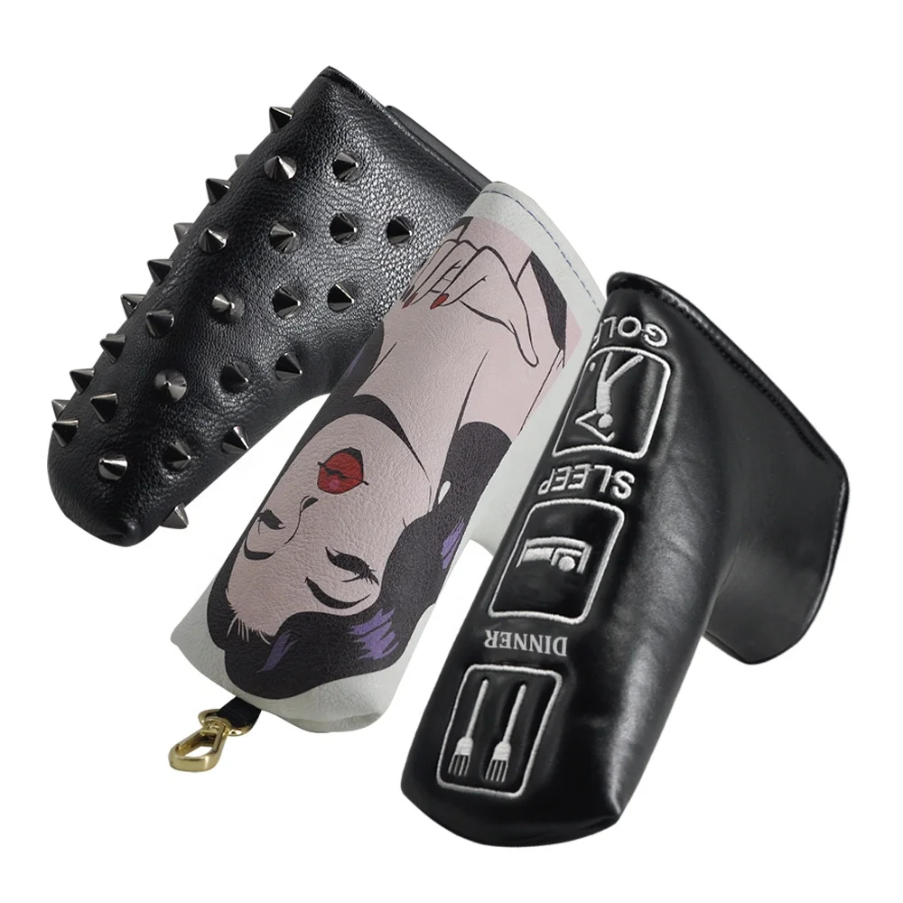 Custom Logo Sort Color Embroidery Golf Blade Putter Head Cover