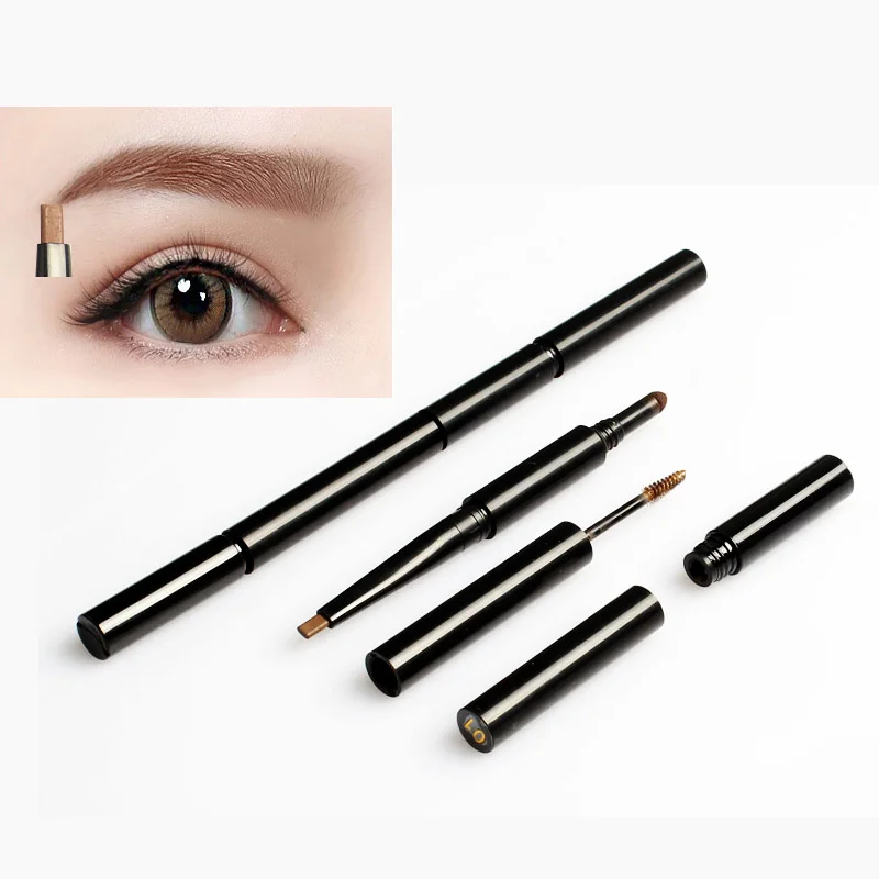Three-in-one multi-functional waterproof and sweat-proof eyebrow pencil customized eye makeup private eyebrow pen