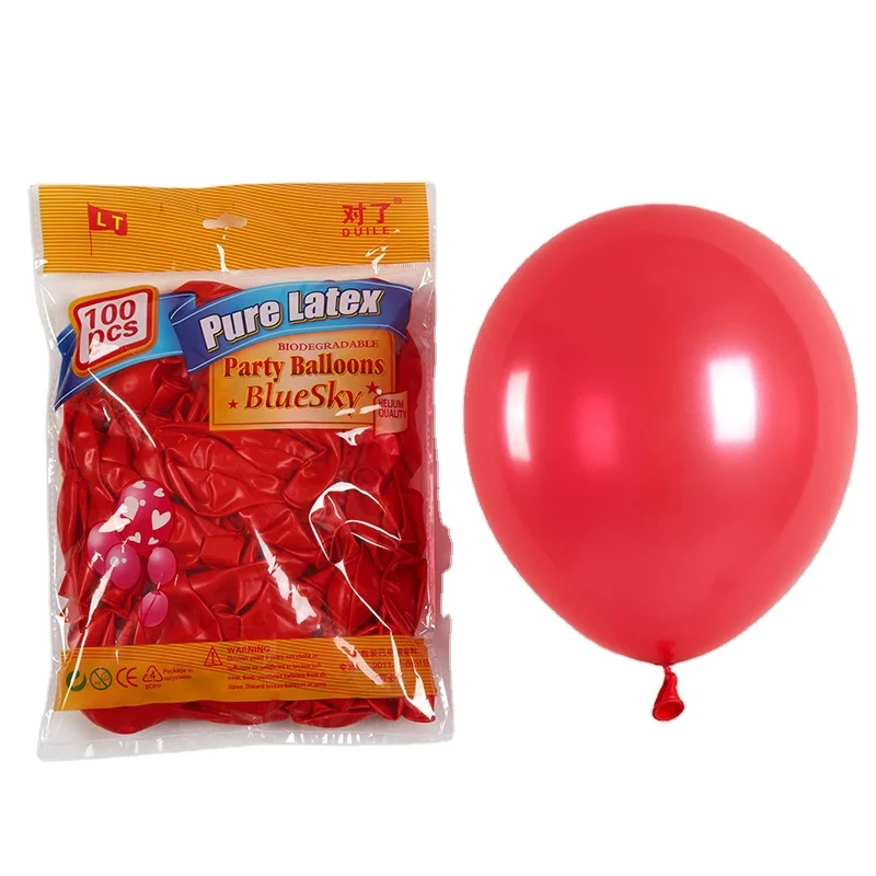 wholesale suppliers 100pcs latex helium balloon 10 inch Chrome metal party balloons