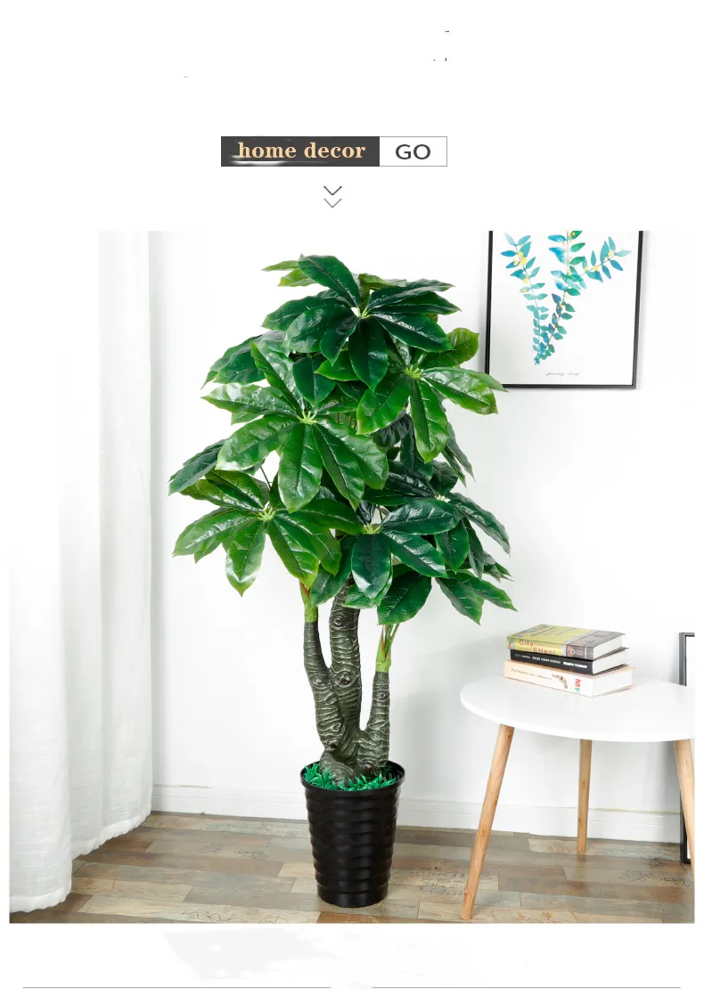 Indoor Decoration Artificial Plants Plastic Bonsai Tree with Pot Faux Simulation Plantas