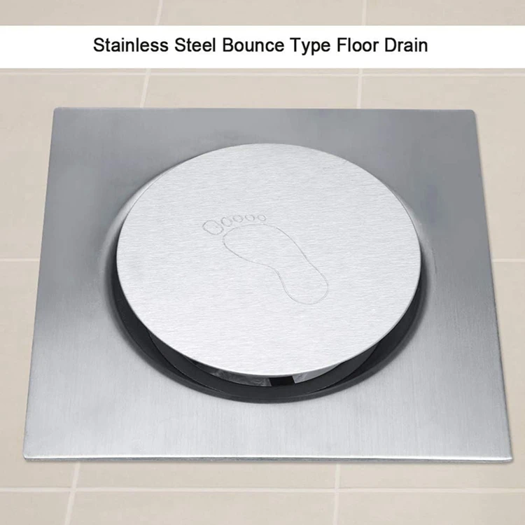 HF 6 Inches Stainless Steel Anti Odor Cockroac ss Floor Trap Drain Pop-up Shower Drain