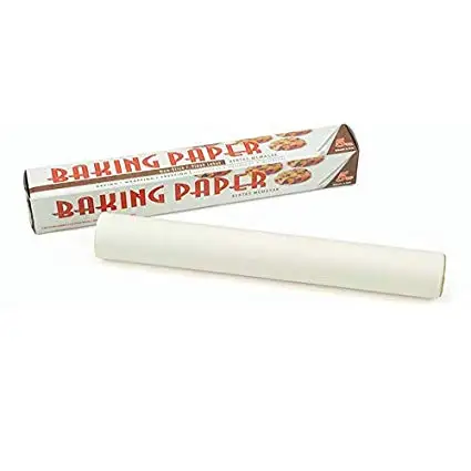 Бытовая недорогая пищевая белая бумага для выпечки в рулоне