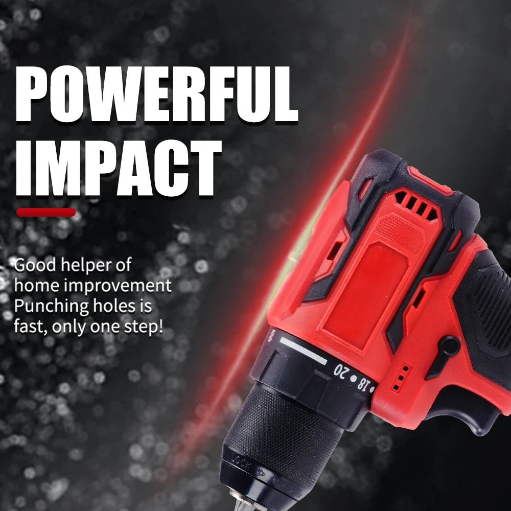 SENGXlN Variable speed Power Drills 21V Cordless Drill  Lithium Battery Handheld  Power Tools