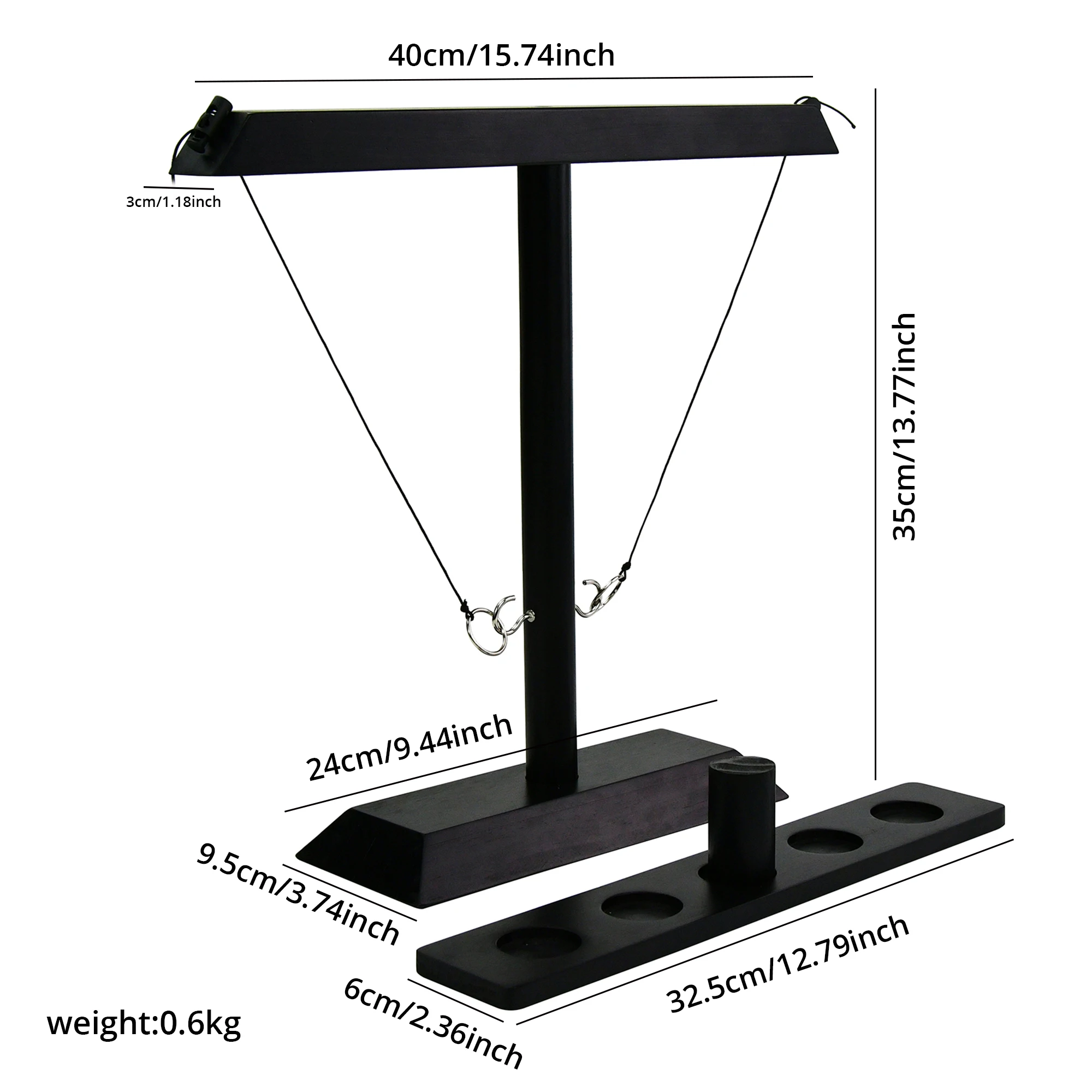 Hook And Ring Toss Game Handmade Wooden Games For Adults Outdoor Indoor