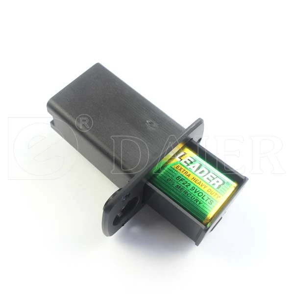Черный корпус батареи 9V-5 9V ABS с