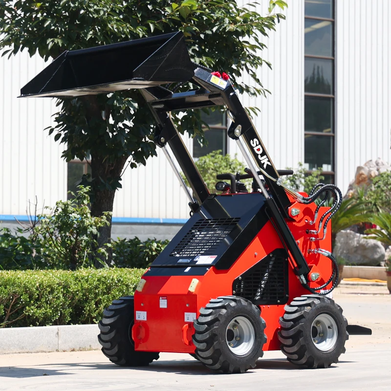 Free Shipping EPA Agricultural Wheel Skid Steer Loader 500kg Small mini Skid steer loader mini loader for sale