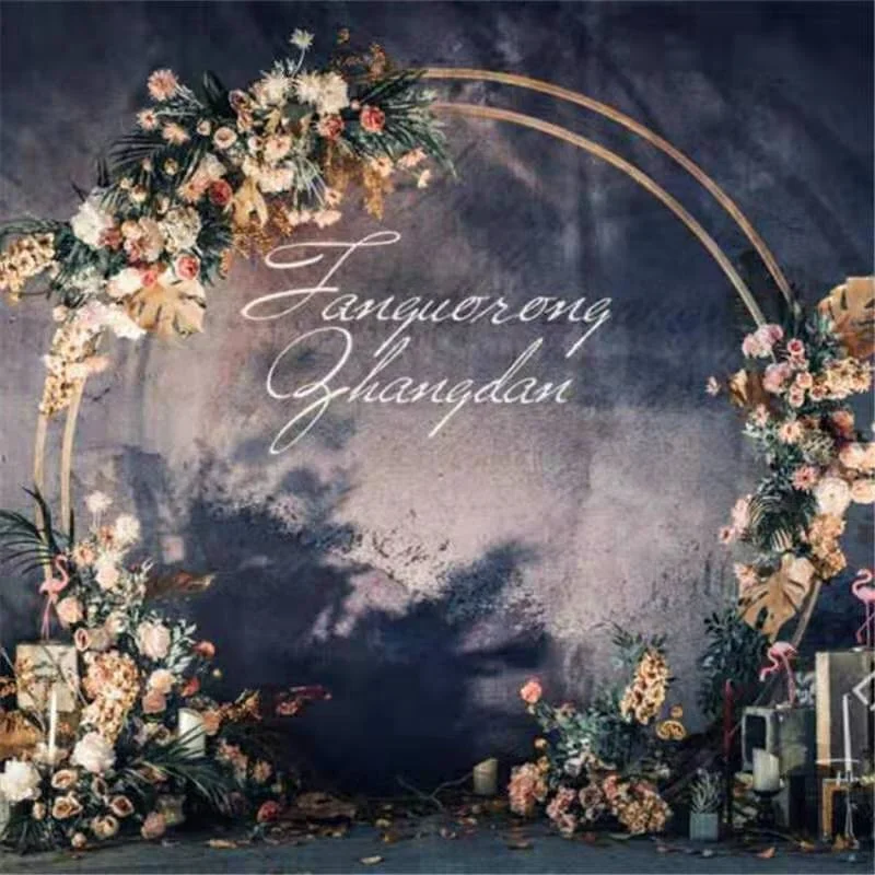 
Wedding wrought iron shelf wedding gold arch semi-circular single pole arch double pole balloon decoration frame shaped props 
