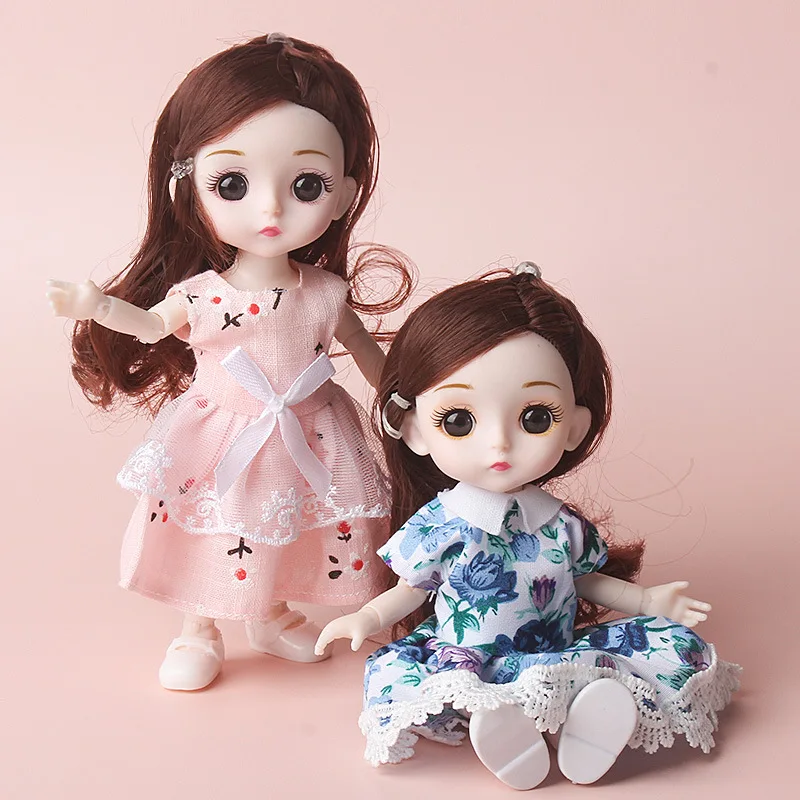 Bjd кукла маленькие детские игрушки оптом мини 16 см платье совместная