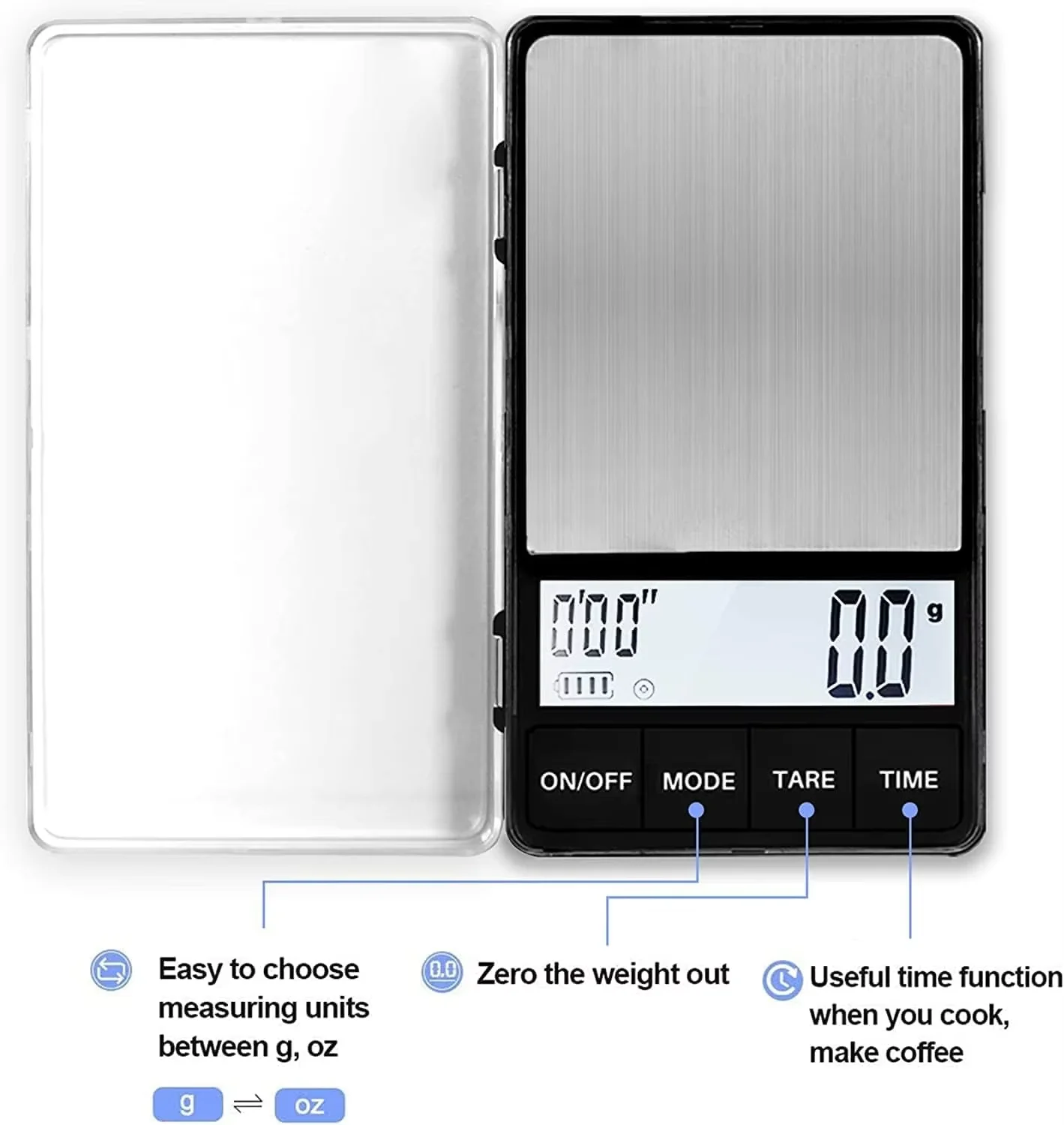 Household Digital Kitchen Scale 1kg 0.1g Battery Powered Multi-Function LCD Display Cheap Price for Coffee Weighing Tool