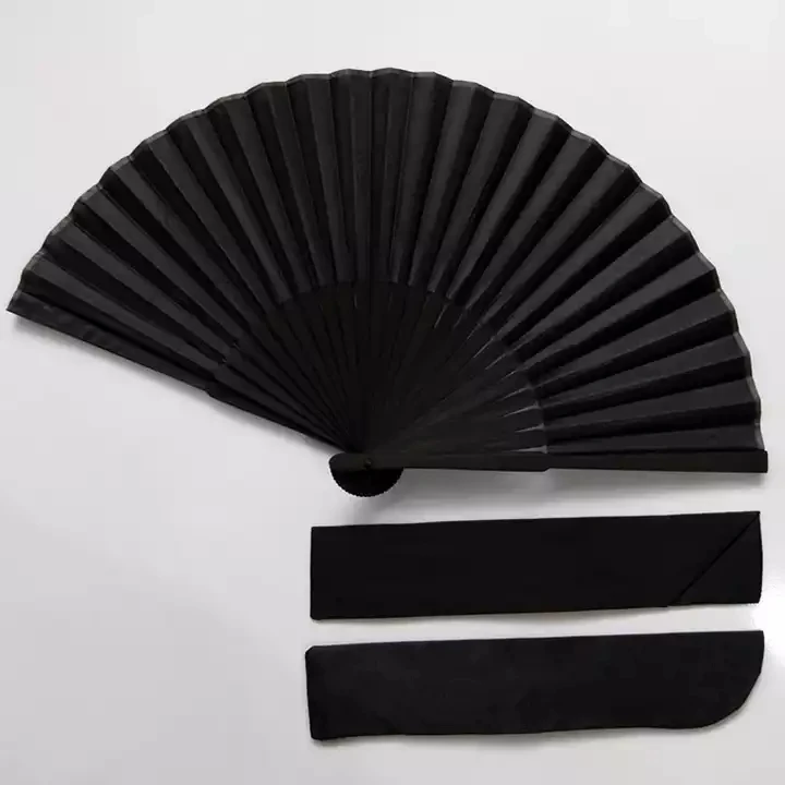 Chinese Style Black Vintage Hand Fan Folding Fans Dance Wedding Party Favor Chinese Dance Party Folding Fans
