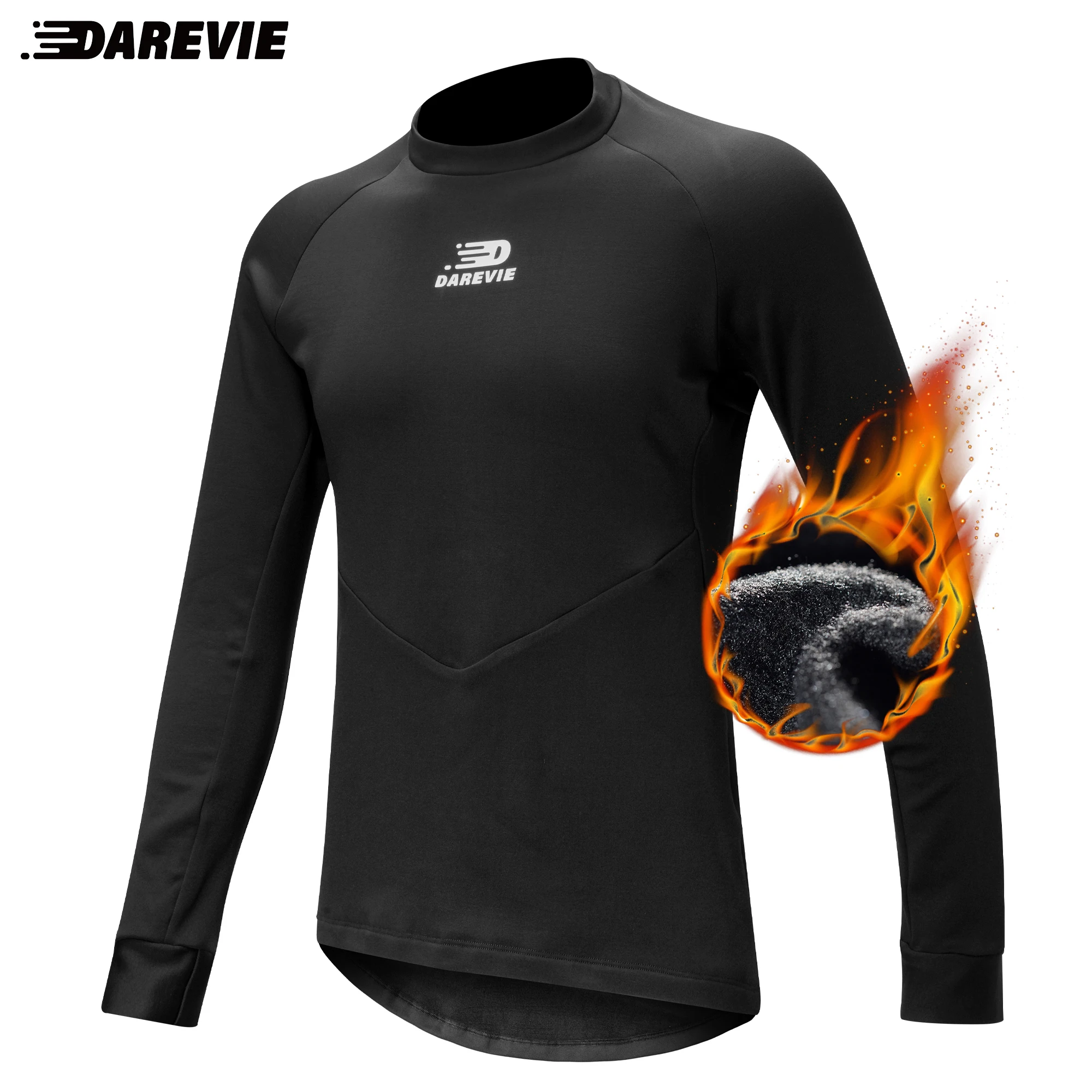Darevie Winter Compression Cycling Long Sleeve Base Layer Quick Dry Men Thermal Bicycle Base Layer