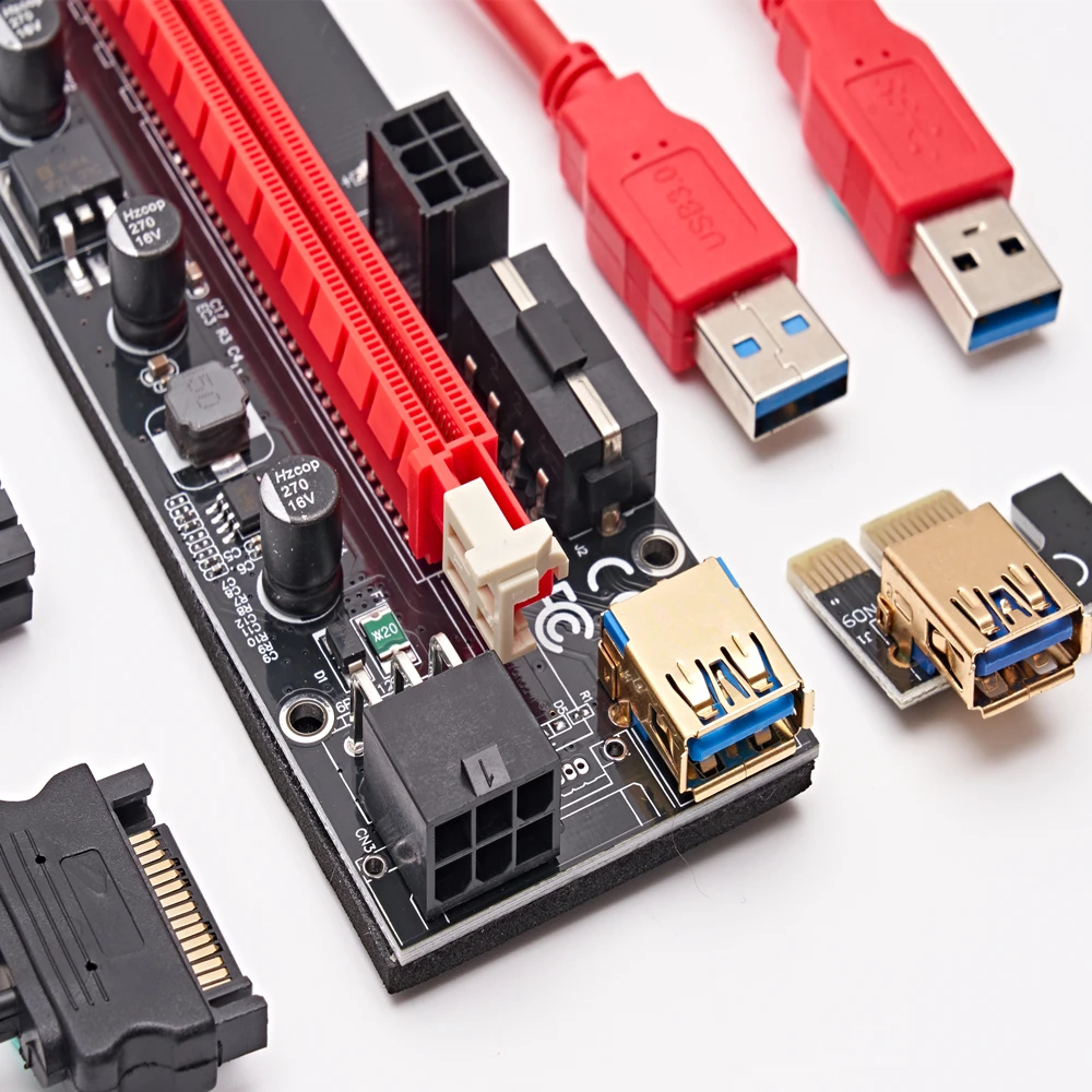 009S Райзер ver009s pci molex pci-e x16 pcie коннектор GPU адаптер карта