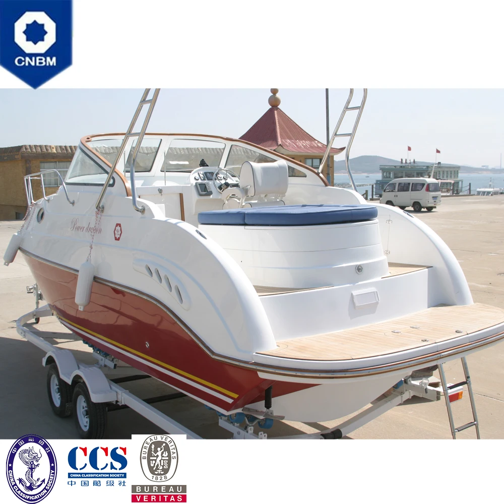 
27 ft Affordable Fishing Motor Luxury Super Yachts Classic Fiberglass Speed Boat with Prices 