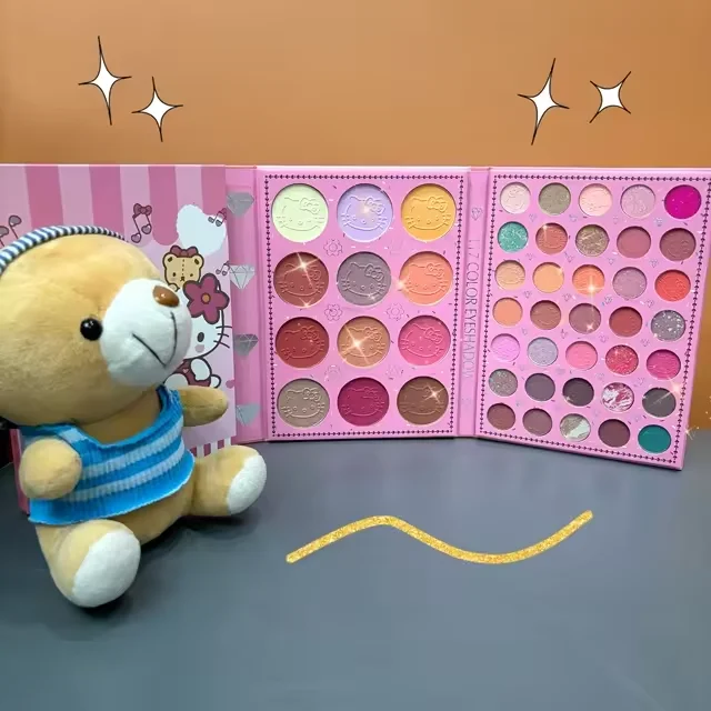 117 color hello kit High Quality Eye shadow Palette book glitter beauty Makeup vegan shadow Palette Glitter Powder makeup set