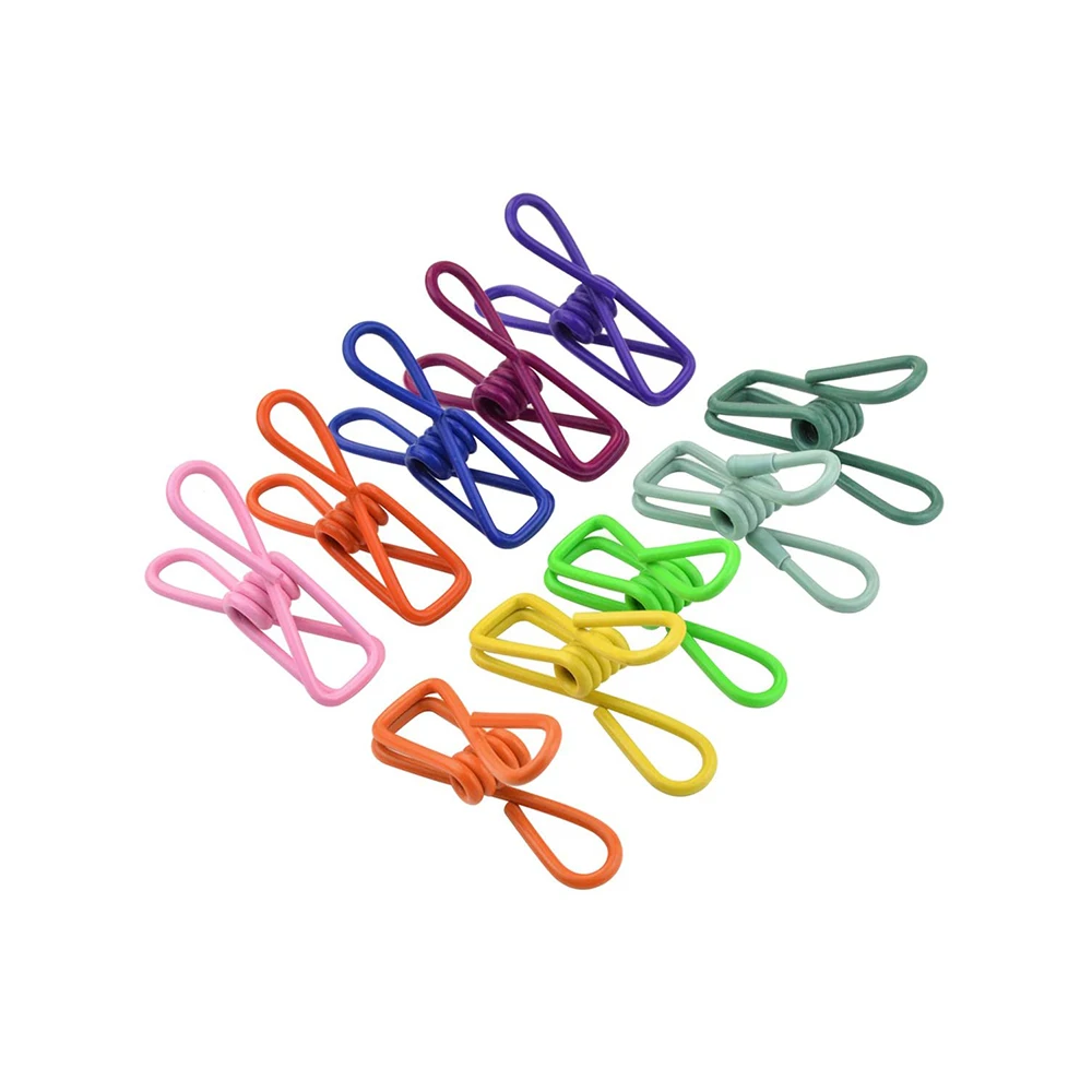 5.5CM Clothes Multi-Purpose Hanging Clips Hooks Metal Wire Clip Windproof Clothespin Metal Clips