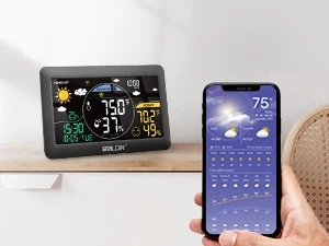 BALDR Wi-Fi Weather Station Hub Real Time Weather Forecast Temperature and Humidity Smart Thermometer Hygrometer