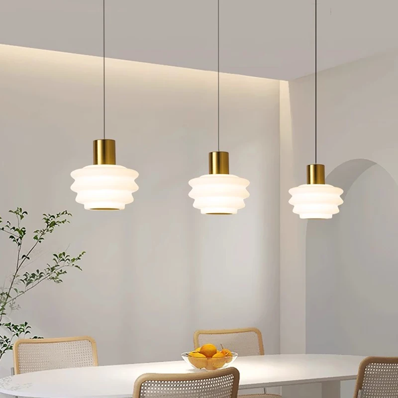 Nordic Classic Style Large Iron Copper Pendant Lights Energy-Conserving Romantic Bedroom Restaurant Chandeliers AC Hotels