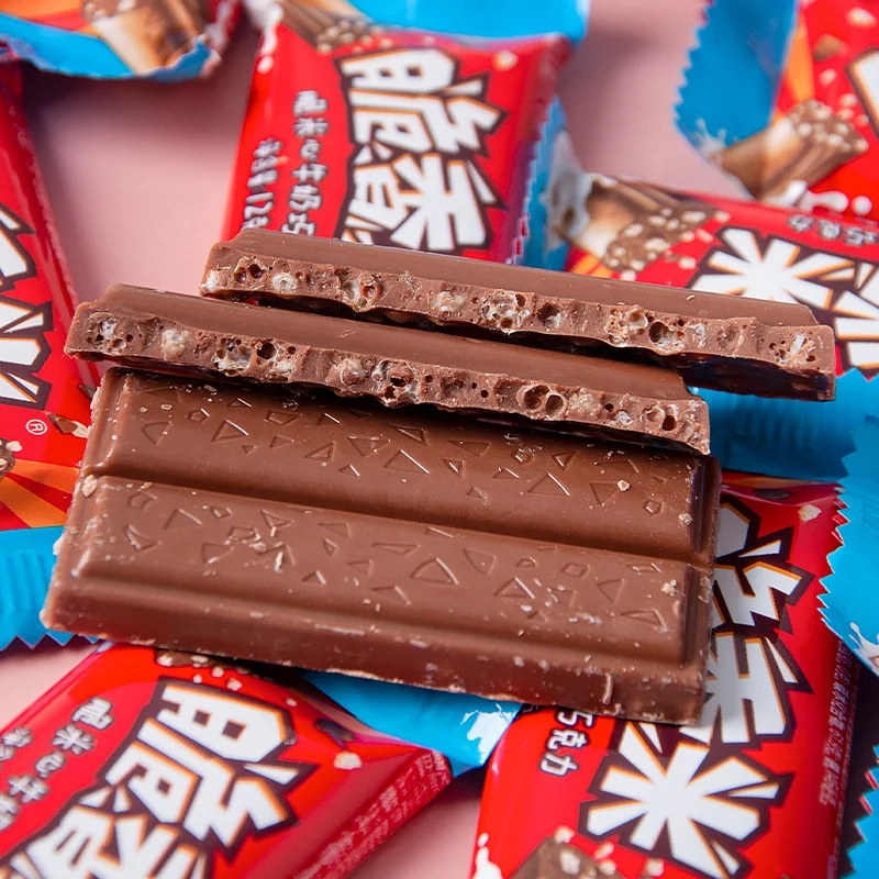 Wholesale 24g Crispy Rice Milk Chocolate Sweet Candy Exotic Snacks Mixed Chocolate for Party Dessert