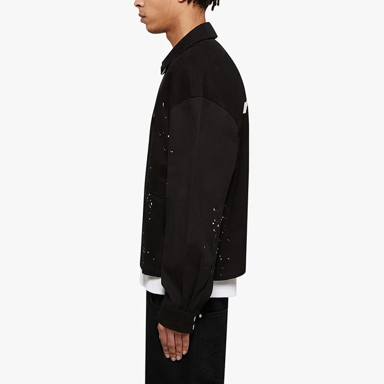 Wholesale Street wear Brushed Cotton Oversized Boxy Fit Raglan Dropped Sleeve Zip Jacket