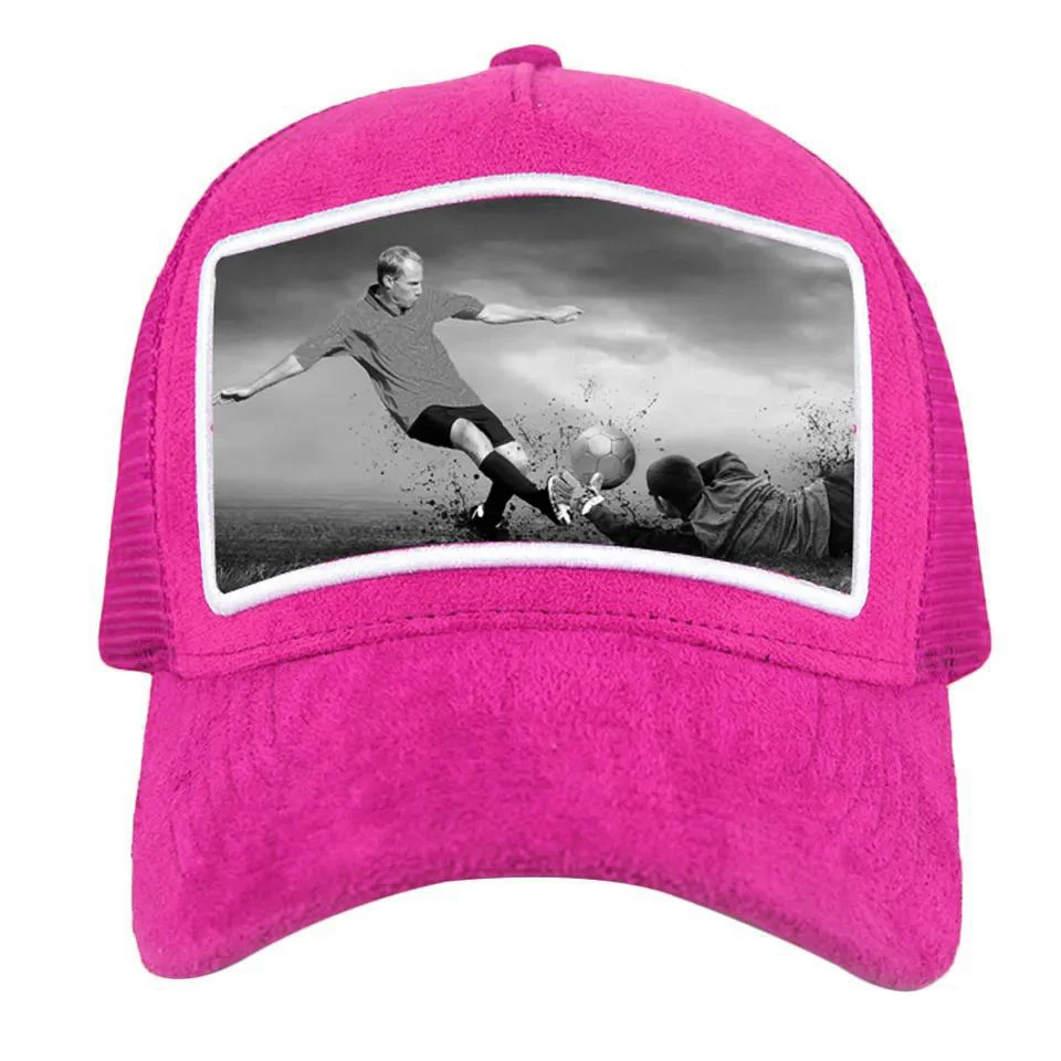 Zg Wholesale Mesh Custom Velvet Trucker Cap 5 Panels Custom Sammet Mossa Patch Embroidery Trucker Hat Velvet Cap With Picture