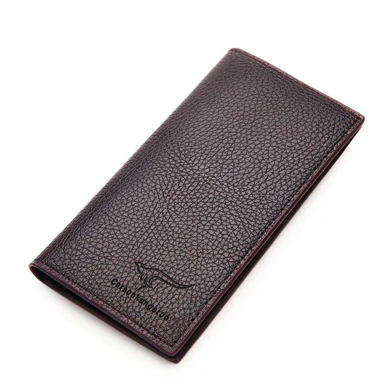 Slim Minimalist Long Soft Embossed Waterproof Portable PU Leather Blocking Card Holder Purse Men Wallet