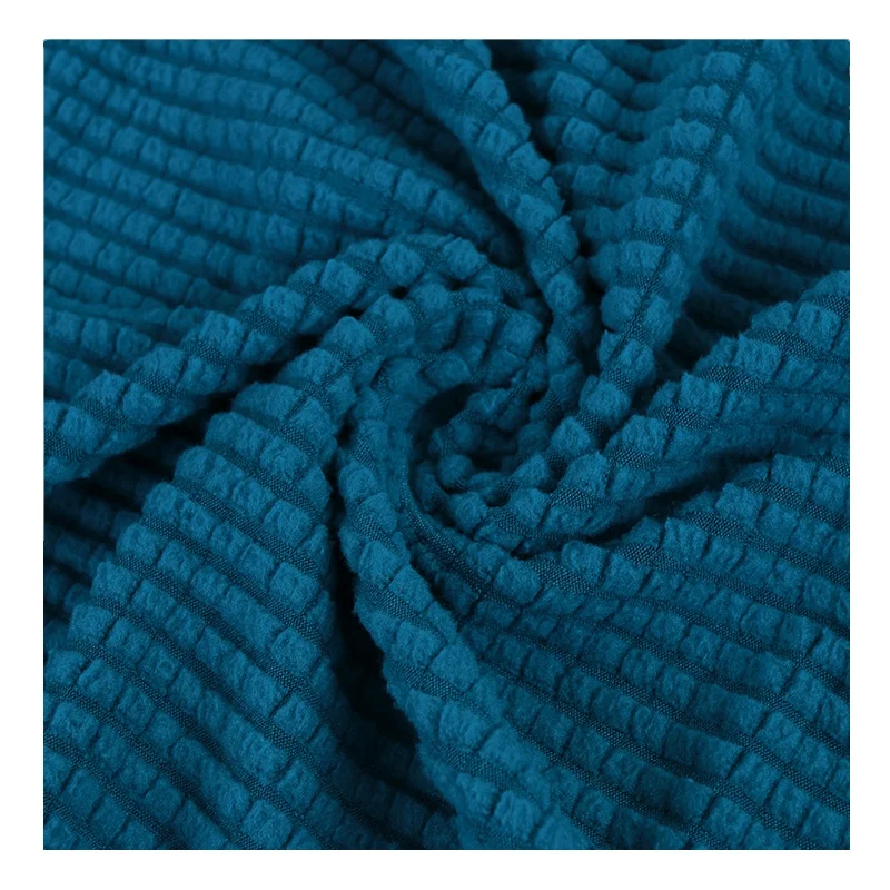 Jacquard Checkered Jacquard for sofa covers and cushion 95 polyester 5 spandex Jacquard polar fleece