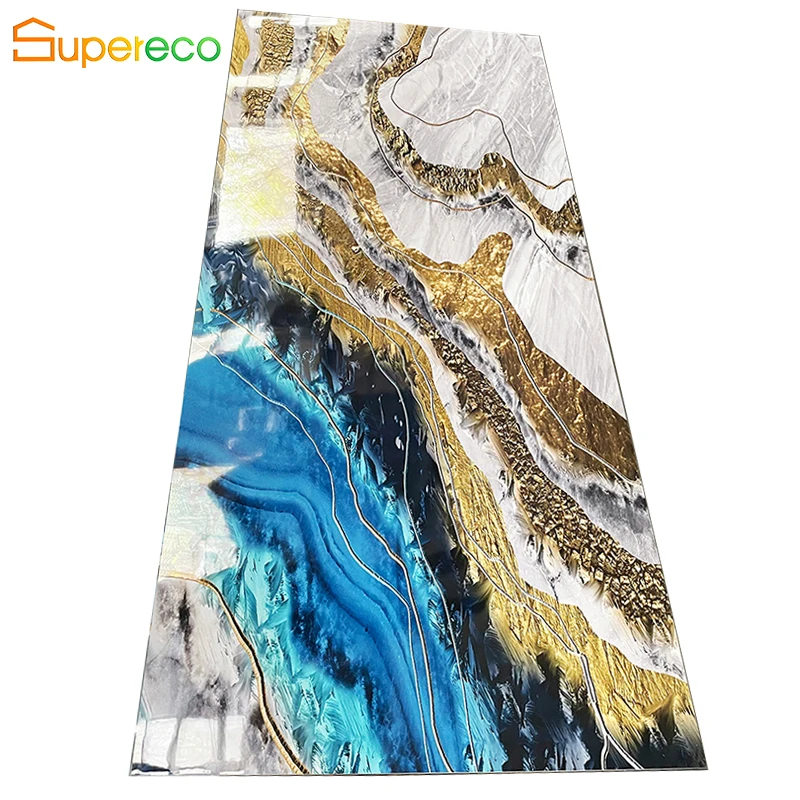 2.0mm 2.5mm 3.0mm 3D printing graphic customized marble plastic sheet pvc wall panel marble sheet