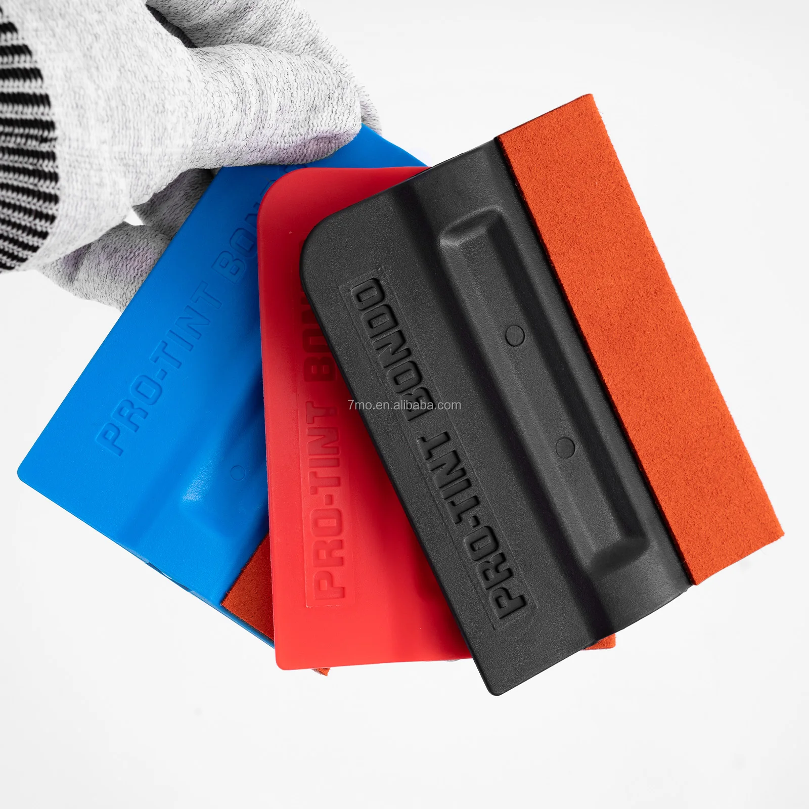 7mo Wholesale Price Magnetic Squeegee Window Tint Work Magnet Squeegee Suede Felt Edge Vinyl squeegee