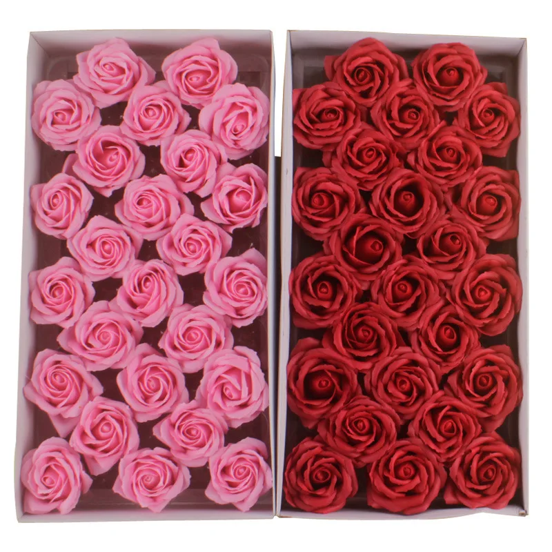 INUNION 5 layers 6cm gold and silver color rose soap flower artificial eternal soap roses flower 25 pieces per boxfor gift