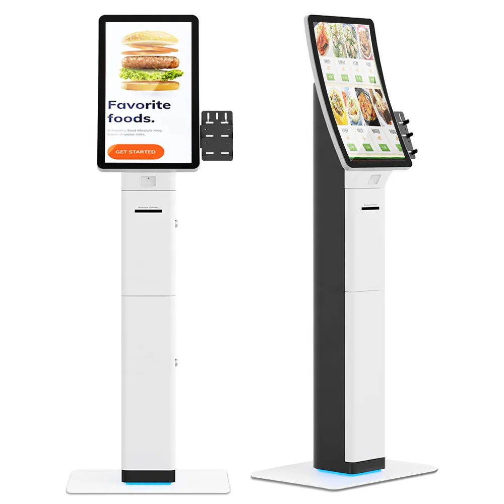 High Quality 23.6 inch Self-order Kiosk All In One Touch Android Pos Payment System desktop payment machine for fastfood