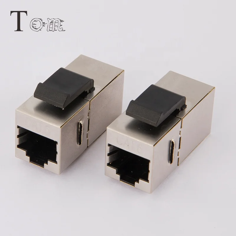 TOM-KJ-25-C6 180 градусов CAT6 STP RJ45 к RJ45 встроенный муфта Ethernet сети Keystone Jack, Cat6 keystone jack