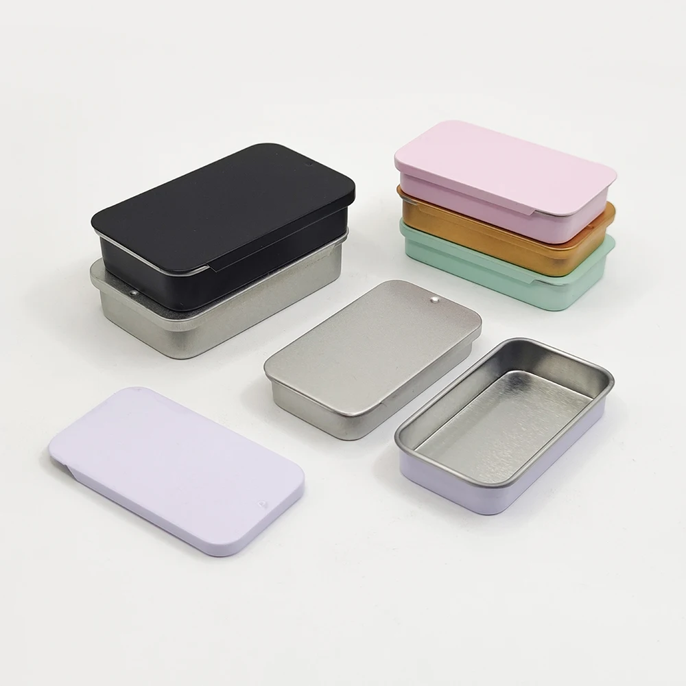 Заводская цена 50 мл 100 150 200 металлическая упаковка жестяная коробка для подарочных прямоугольных металлических ящиков раздвижной контейнер