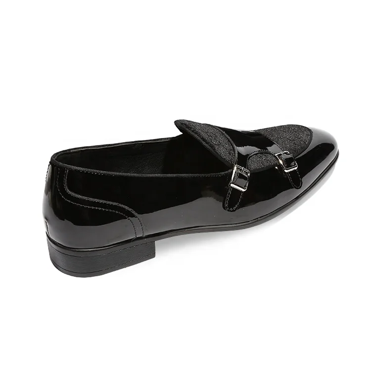 
2019 New fashion trend hard-wearing dress shoes leather with buckle strap 