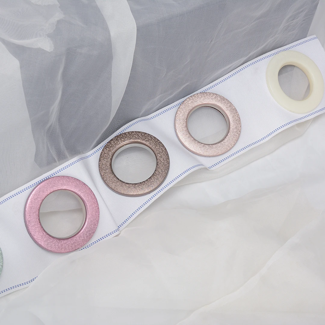 Stardeco Promotion Plastic Eyelet Curtain Mesh Rings Curtain Pole Curtain Tape Rings