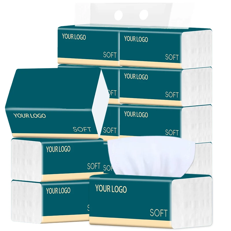 Daily Soft Facial Tissue 3ply 4ply 5 Ply Natural Wood Pulp Tissue Custom Size Facial Tissue