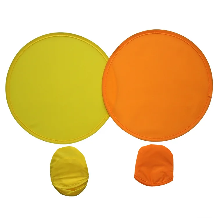 can print logo Nylon folding advertisement multiple color gift Portable nylon fan flying disk fan flying saucer fan