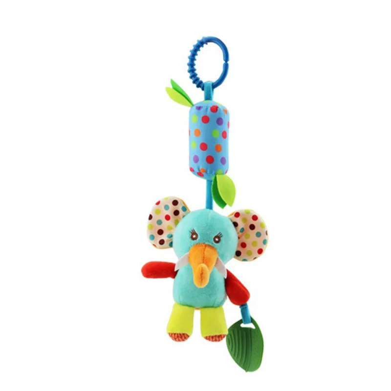 Cartoon Baby Toys  Bed Stroller Baby Mobile Hanging Rattles Plush Infant Chime Rattle Toys for Baby