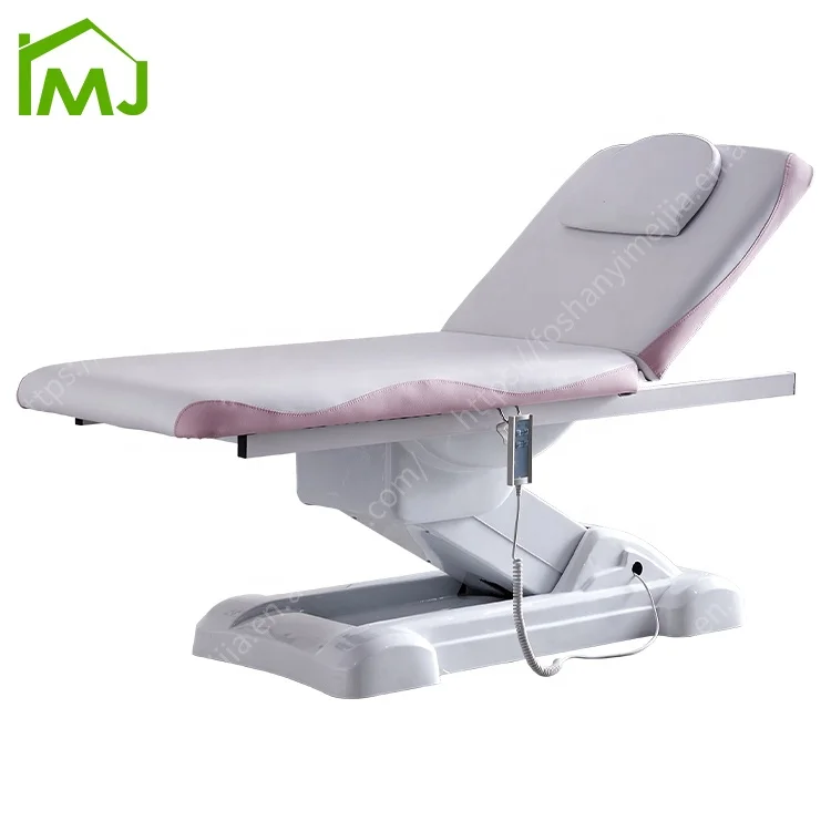 Adjustable lift and fall Salon head spa electric beauty bed massage table facial bed